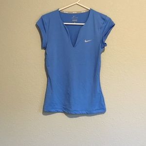 Womans Blue Nike Pure Tennis Dri-Fit woman’s shirt